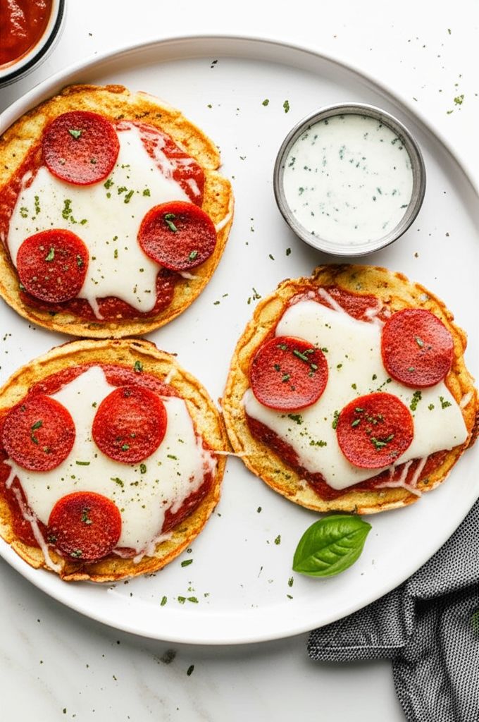 Chaffle Pepperoni Pizzas