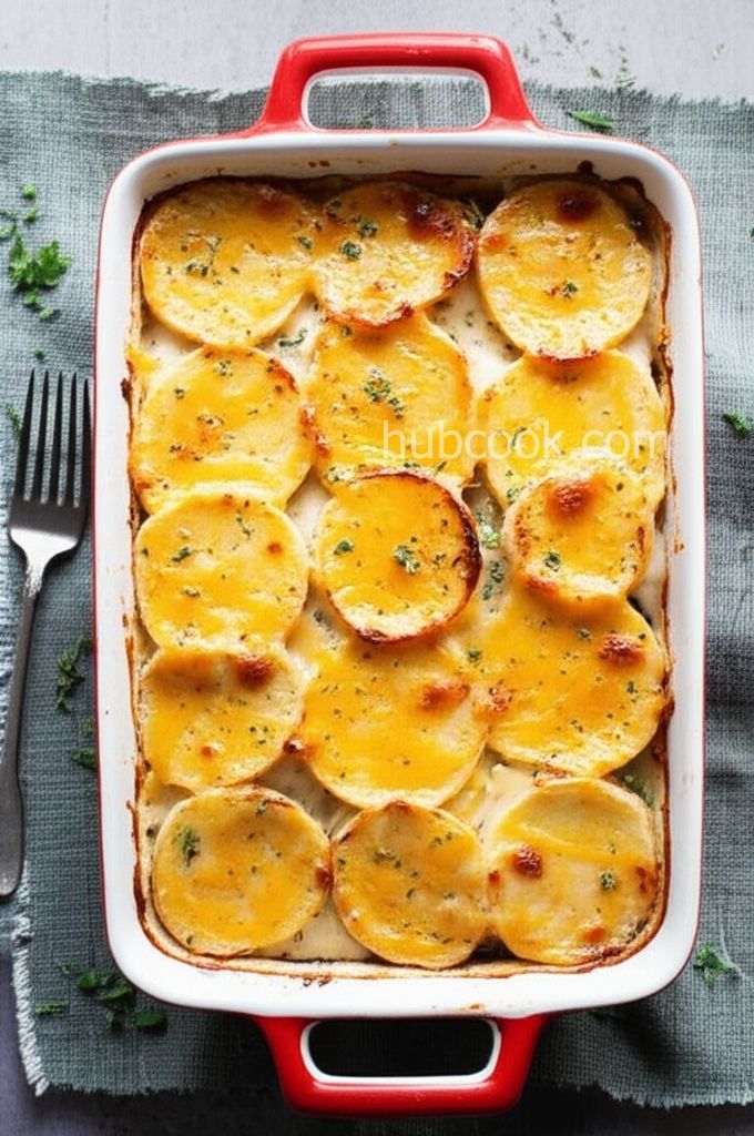 Cheesy Turnip and Potato Gratin