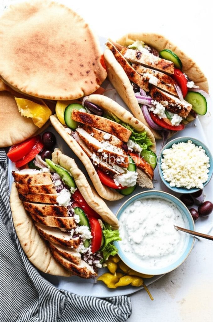 Chicken Souvlaki Gyro Style