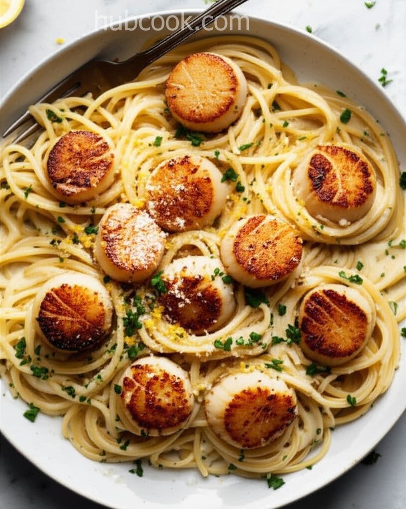 Creamy Bay Scallop Spaghetti