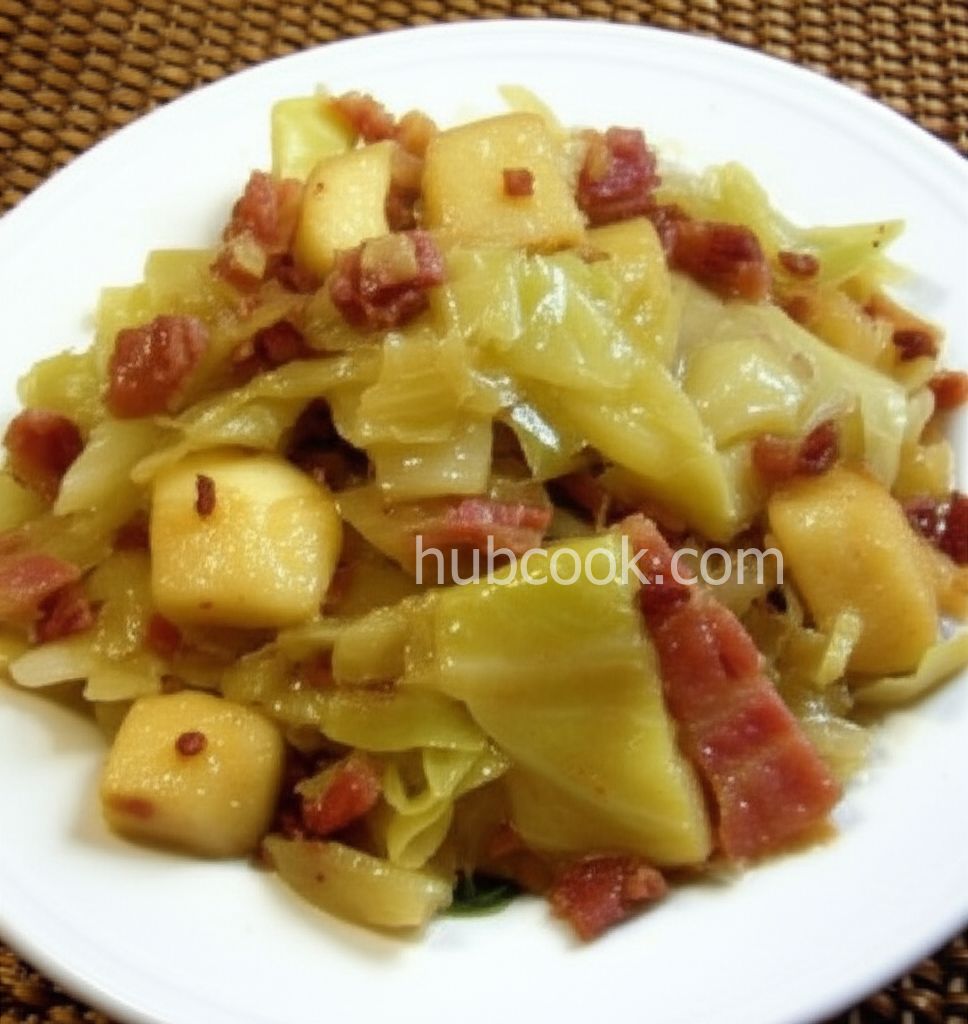 Creamy Cabbage with Apples and Bacon