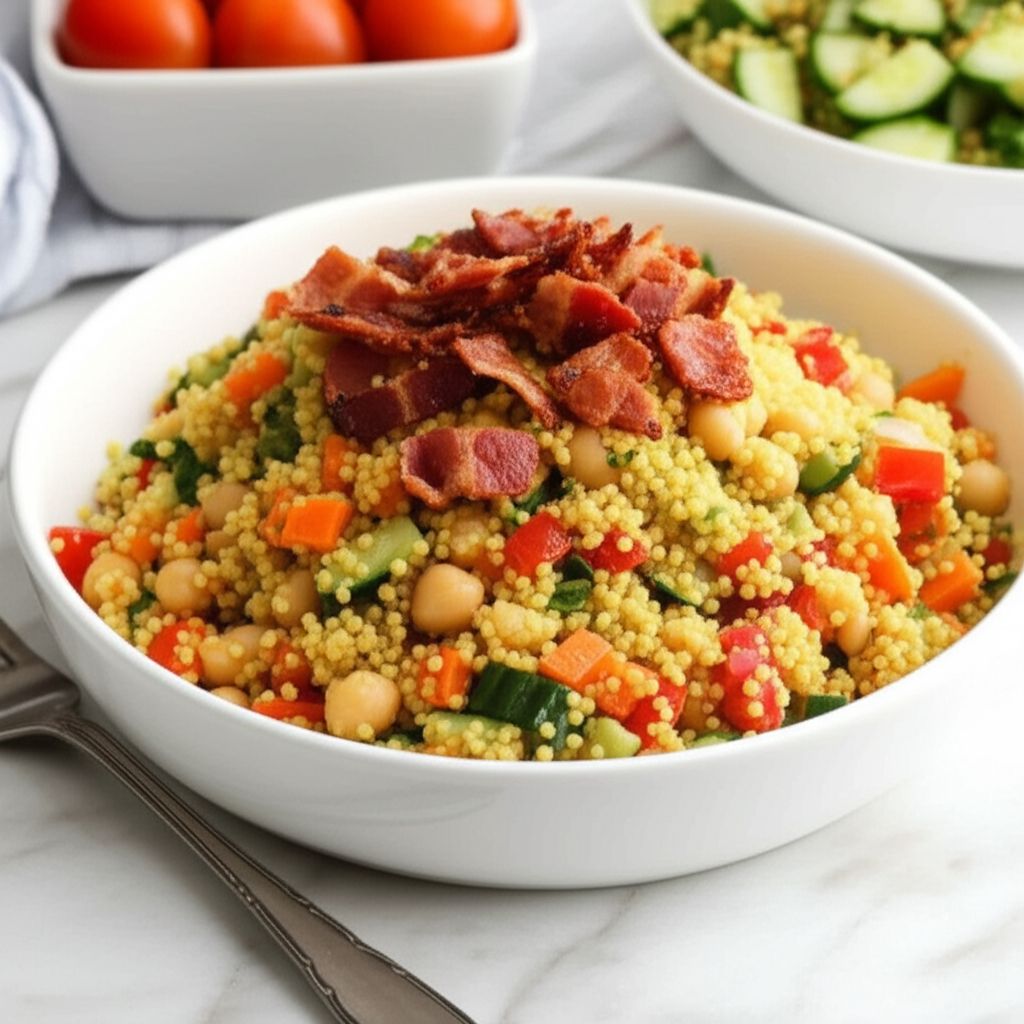 Curried Couscous Salad with Bacon