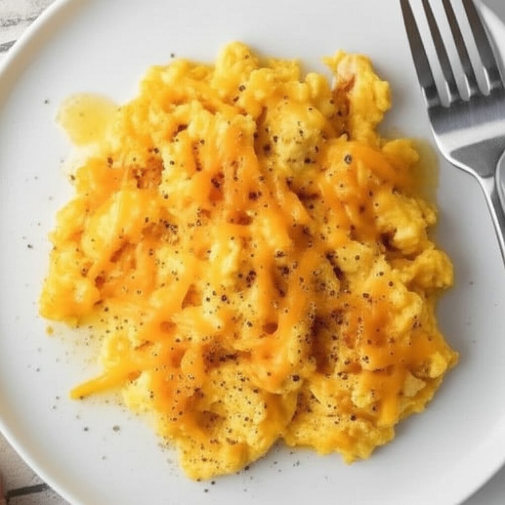 Curry Cheddar Scrambled Eggs