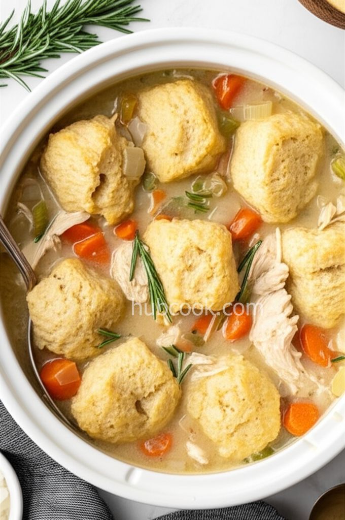 Easy Slow Cooker Chicken and Dumplings