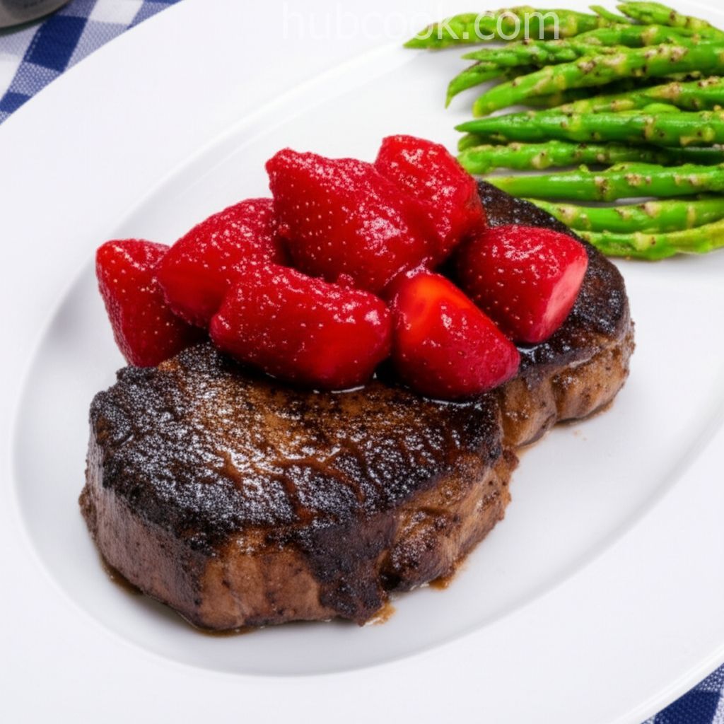Filet Mignon and Balsamic Strawberries
