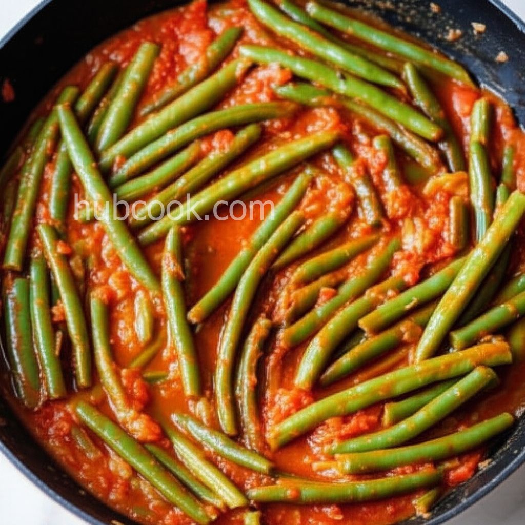 Green Beans in Seasoned Tomato Sauce