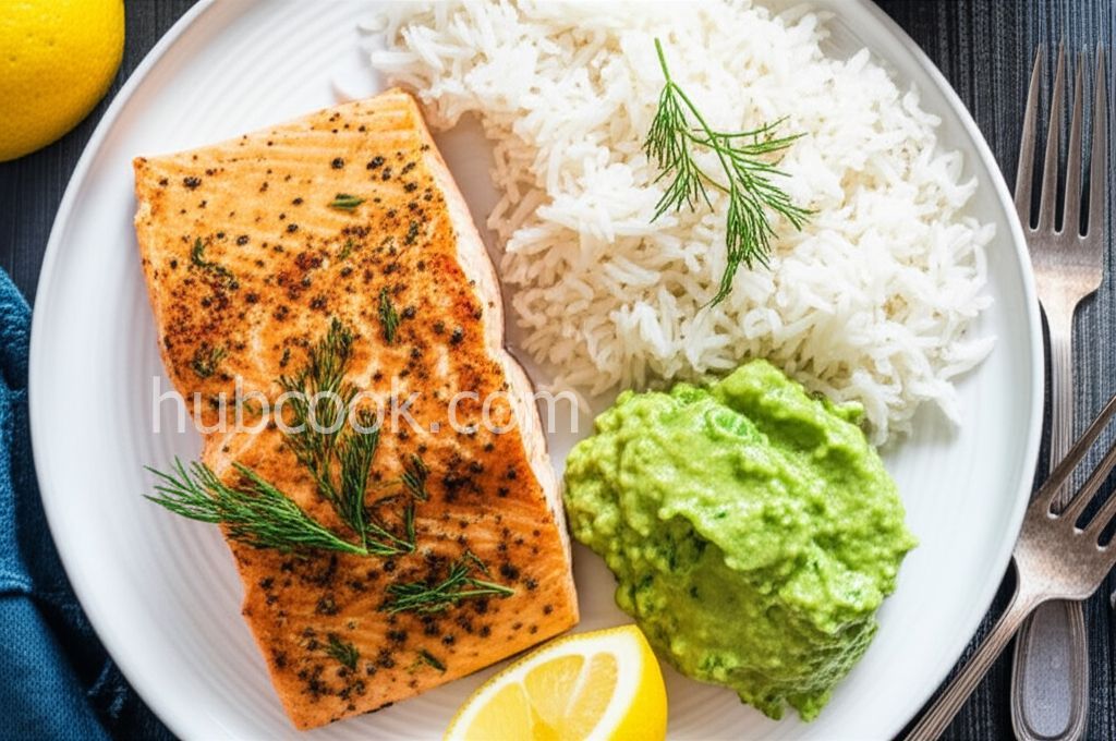 Grilled Salmon with Avocado Dip