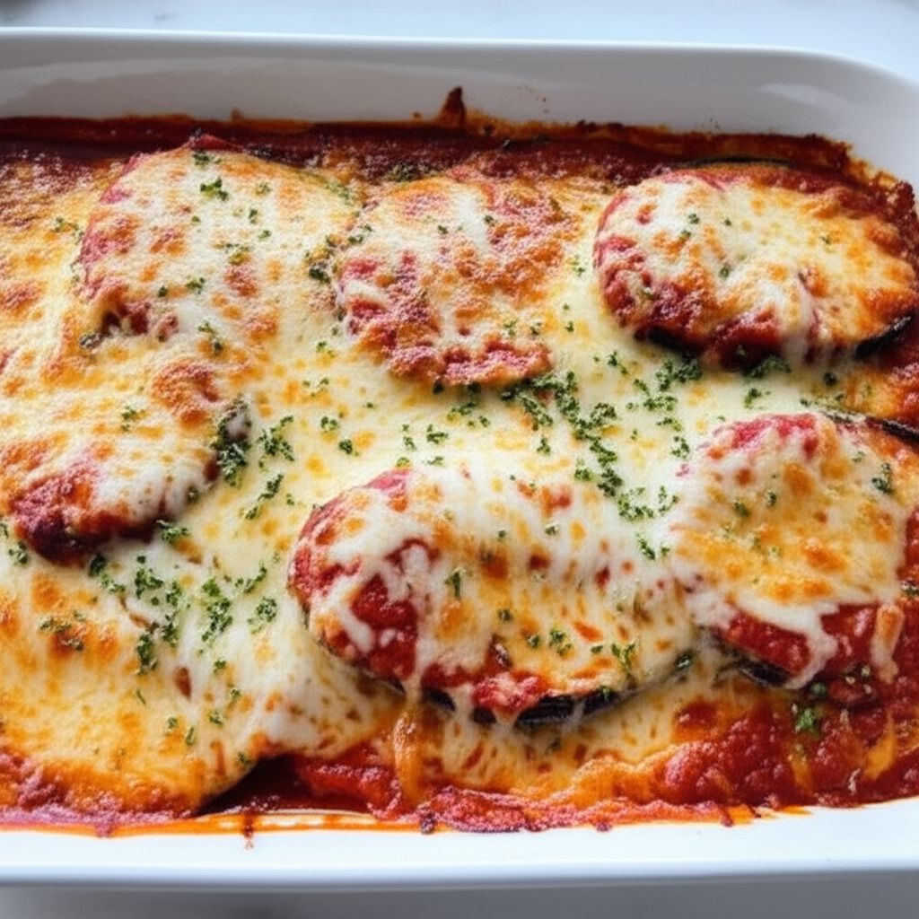 Healthier Eggplant Parmesan