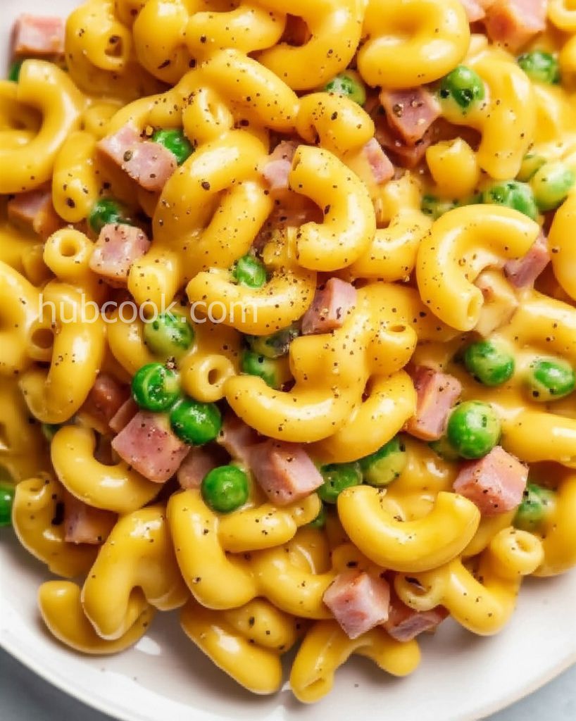Instant Pot Mac and Cheese with Ham and Peas