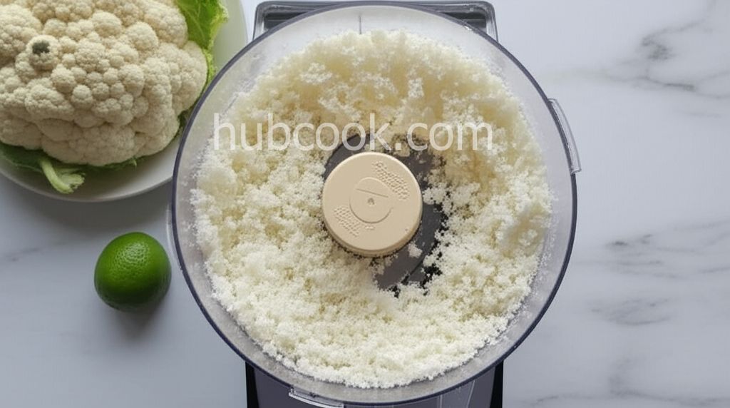 Lime Cilantro Cauliflower "Rice"