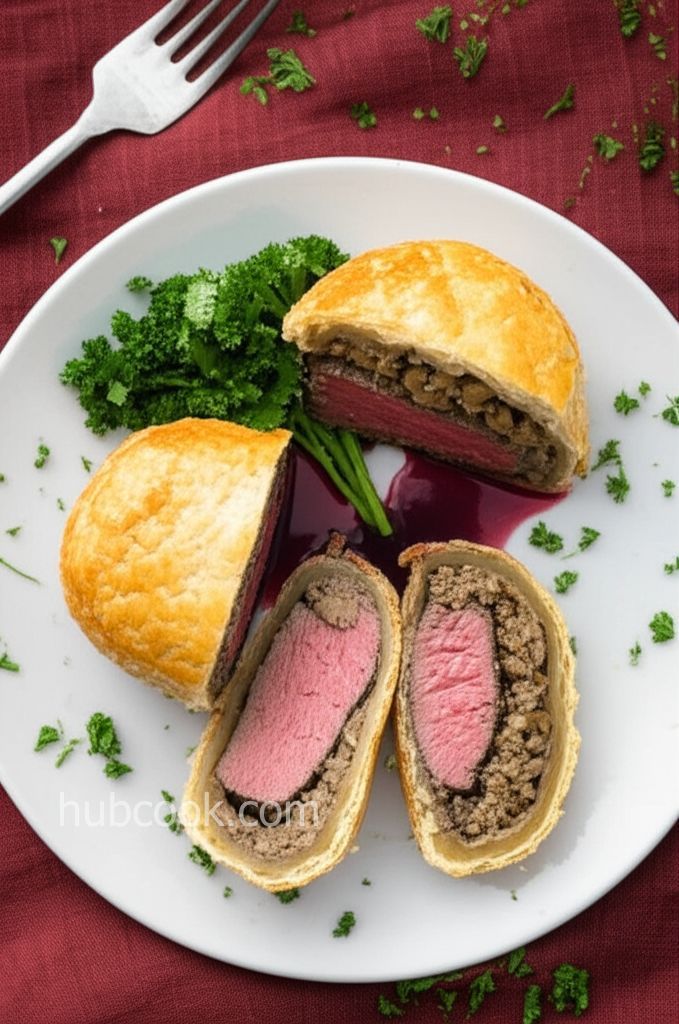 Mini Beef Wellingtons with Red Wine Sauce