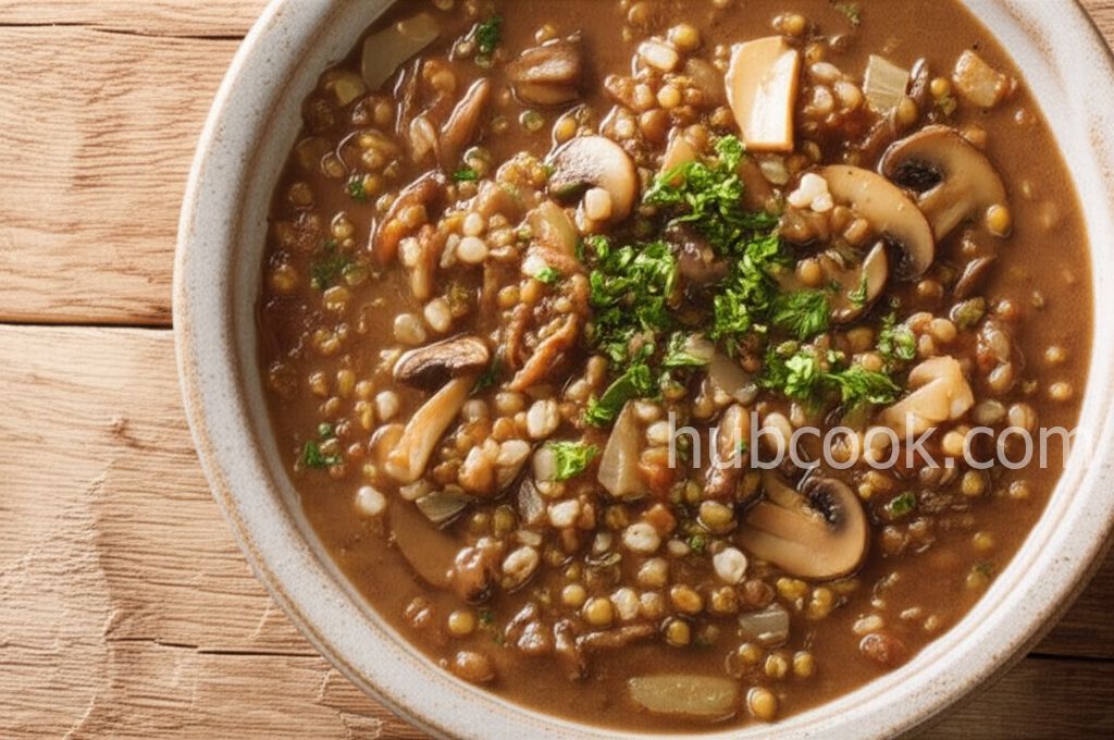 Mushroom Lentil Barley Stew