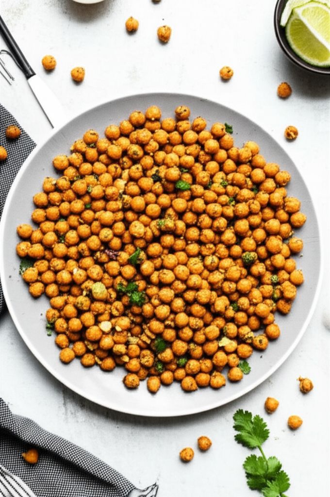 Nacho-Flavored Roasted Chickpeas