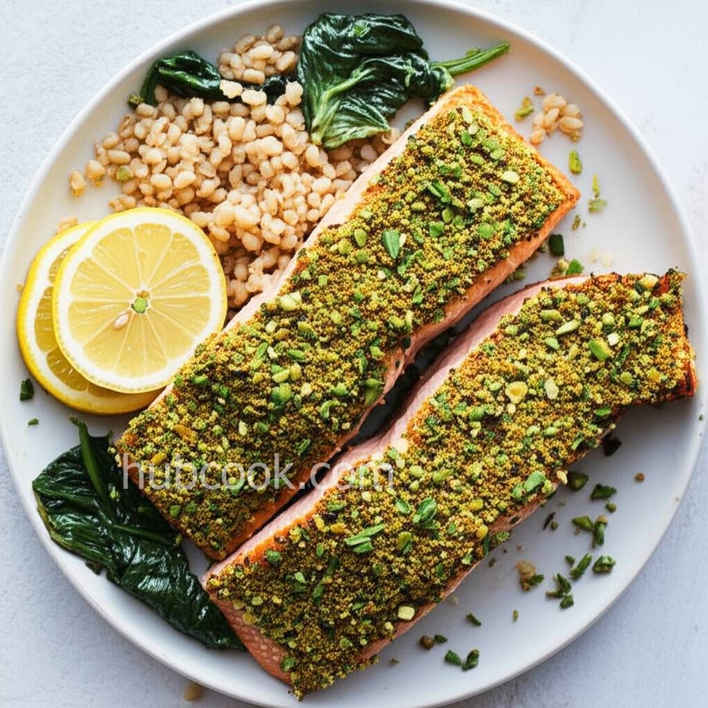 Oven-Roasted Pistachio-Crusted Salmon