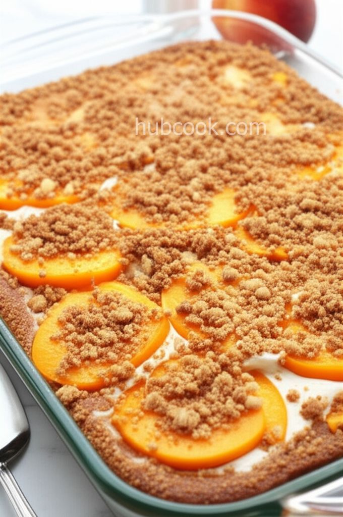 Peach Cobbler Cheesecake Bars