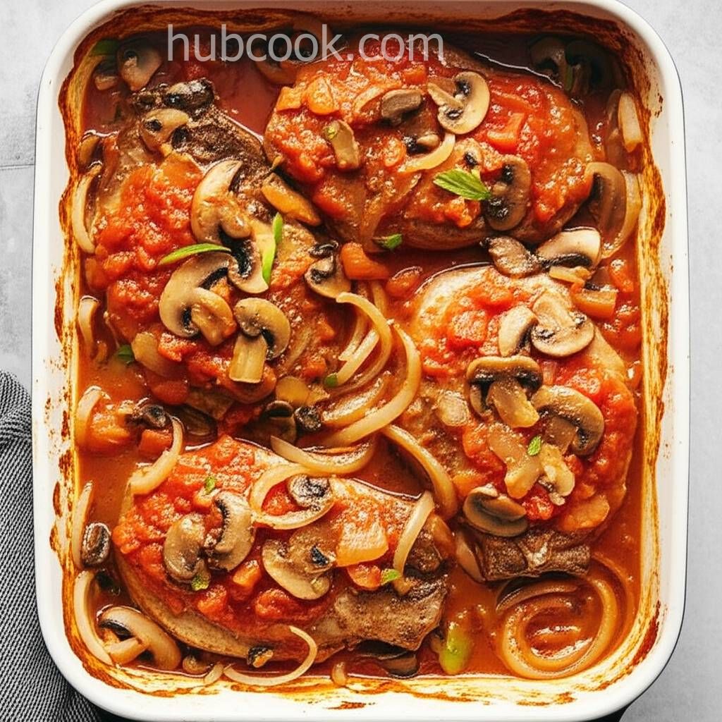 Pork Chops with Stewed Tomatoes