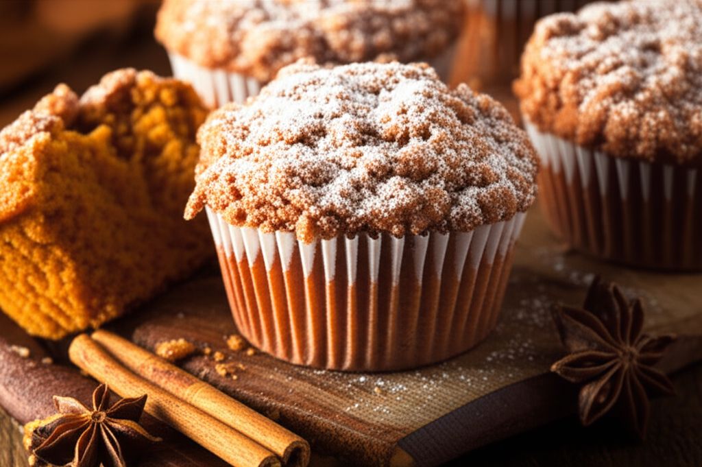 Pumpkin Muffins with Cinnamon Streusel Topping