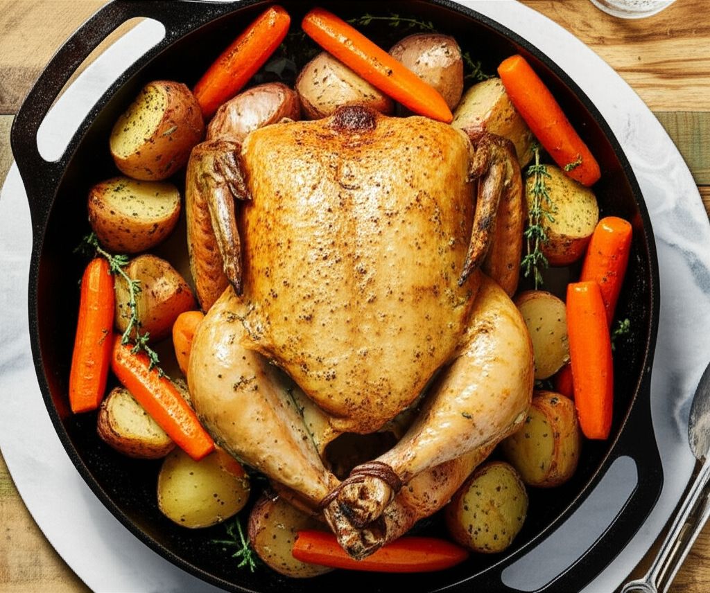 Roast Chicken Dinner with Gravy