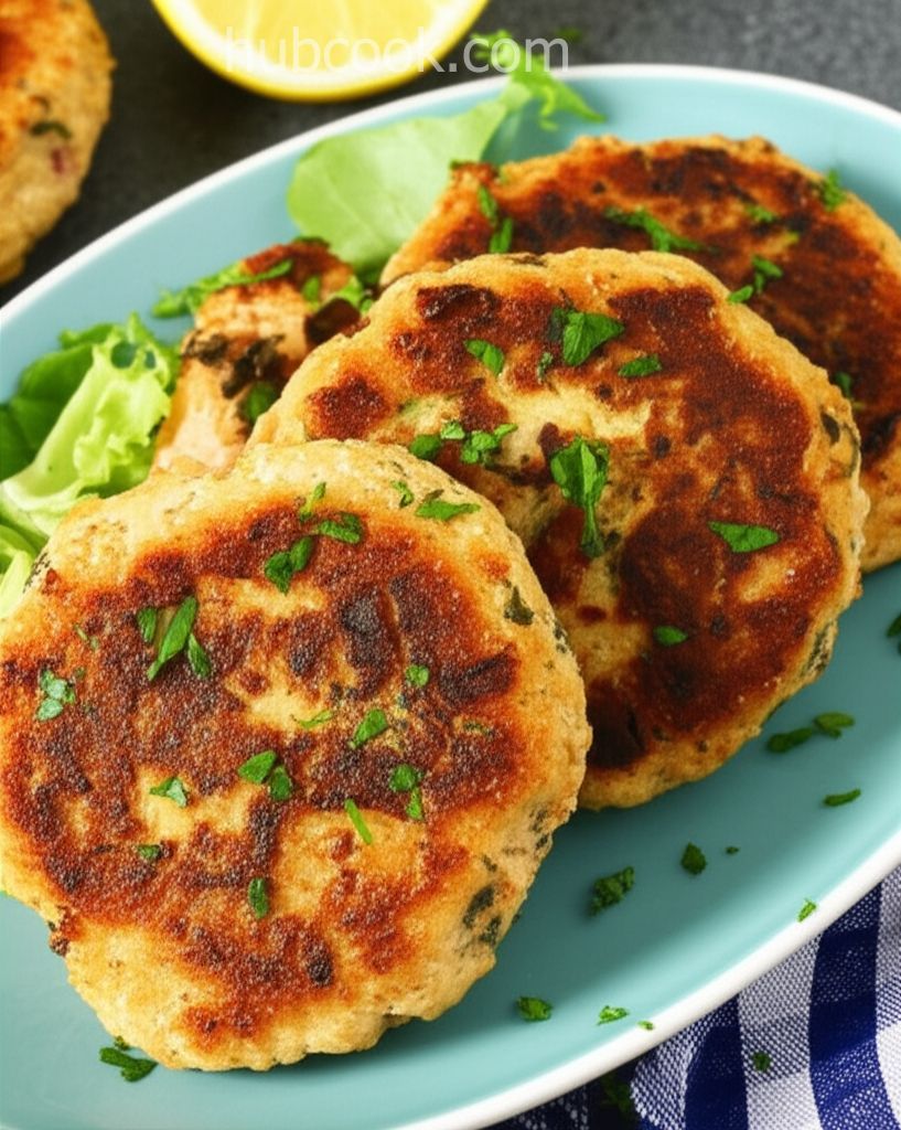 Salmon Patties with Cornmeal and Crackers