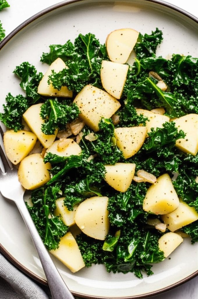 Sauteed Potatoes with Kale