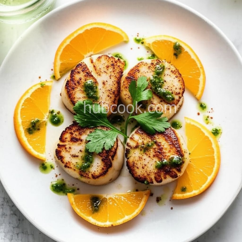 Seared Scallops with Jalapeño Vinaigrette