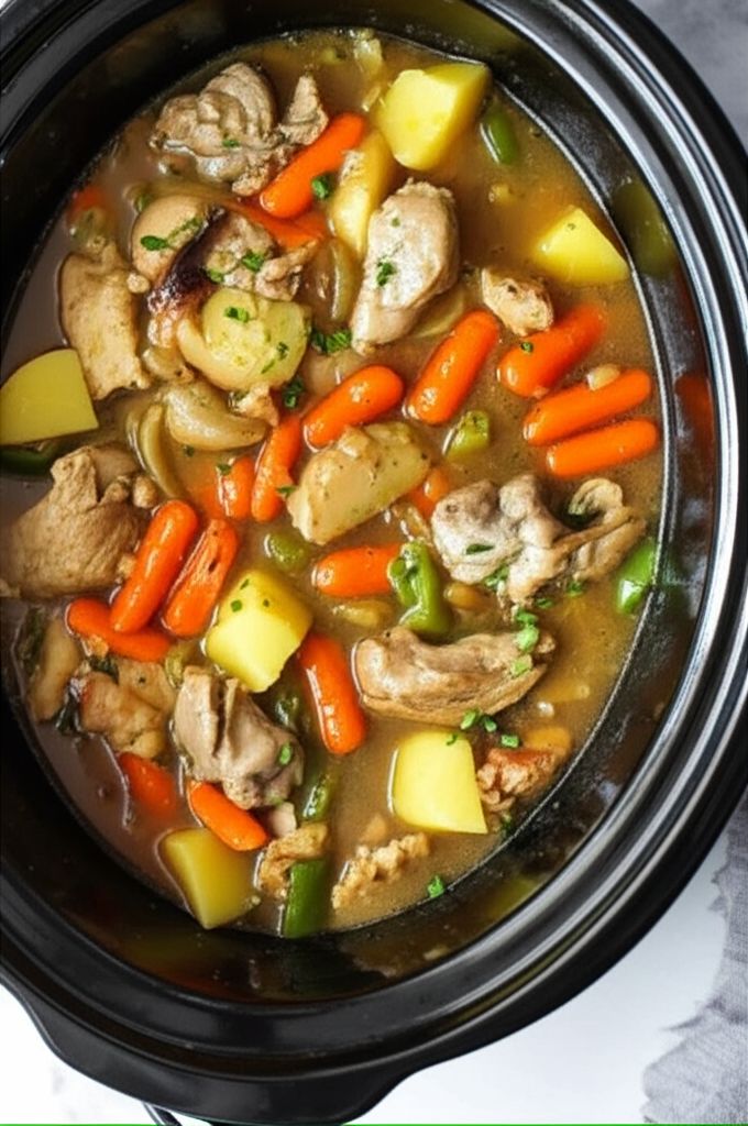 Slow Cooker Squirrel and Veggies