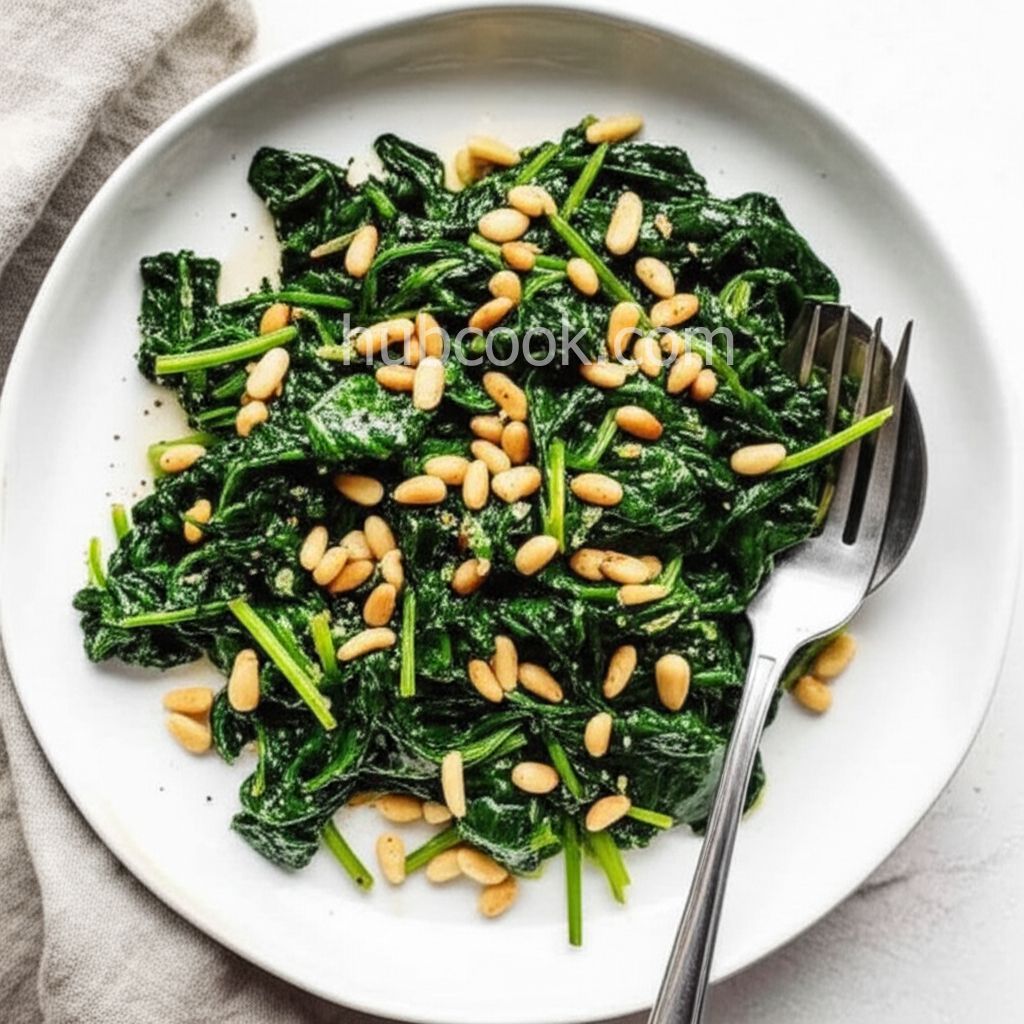 Spinach and Pine Nuts