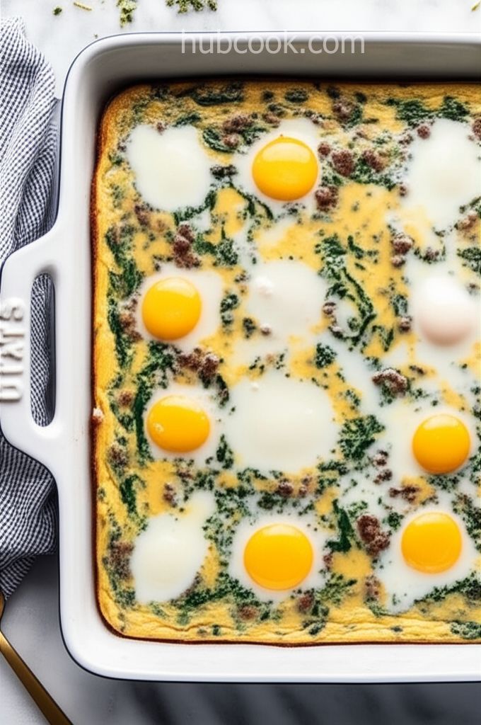 Spinach, Sausage, and Egg Casserole