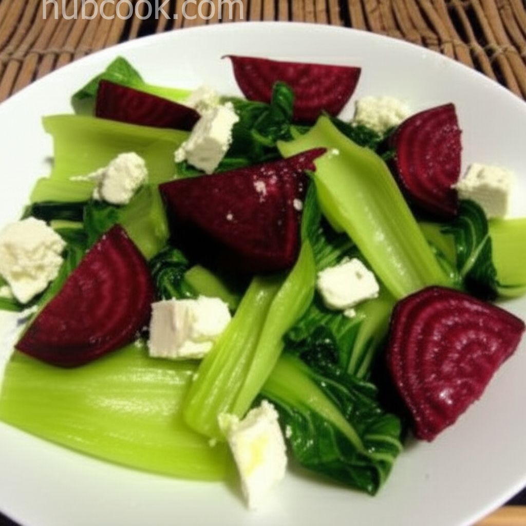 Warm Bok Choy, Beet and Feta Salad