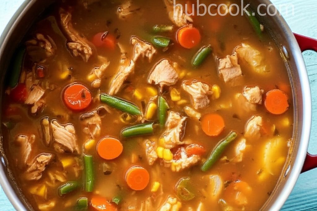 Zippy and Tangy Turkey Rice Soup