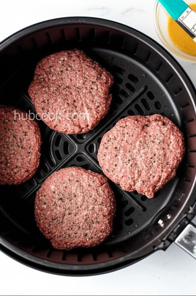 Air Fryer Hamburgers