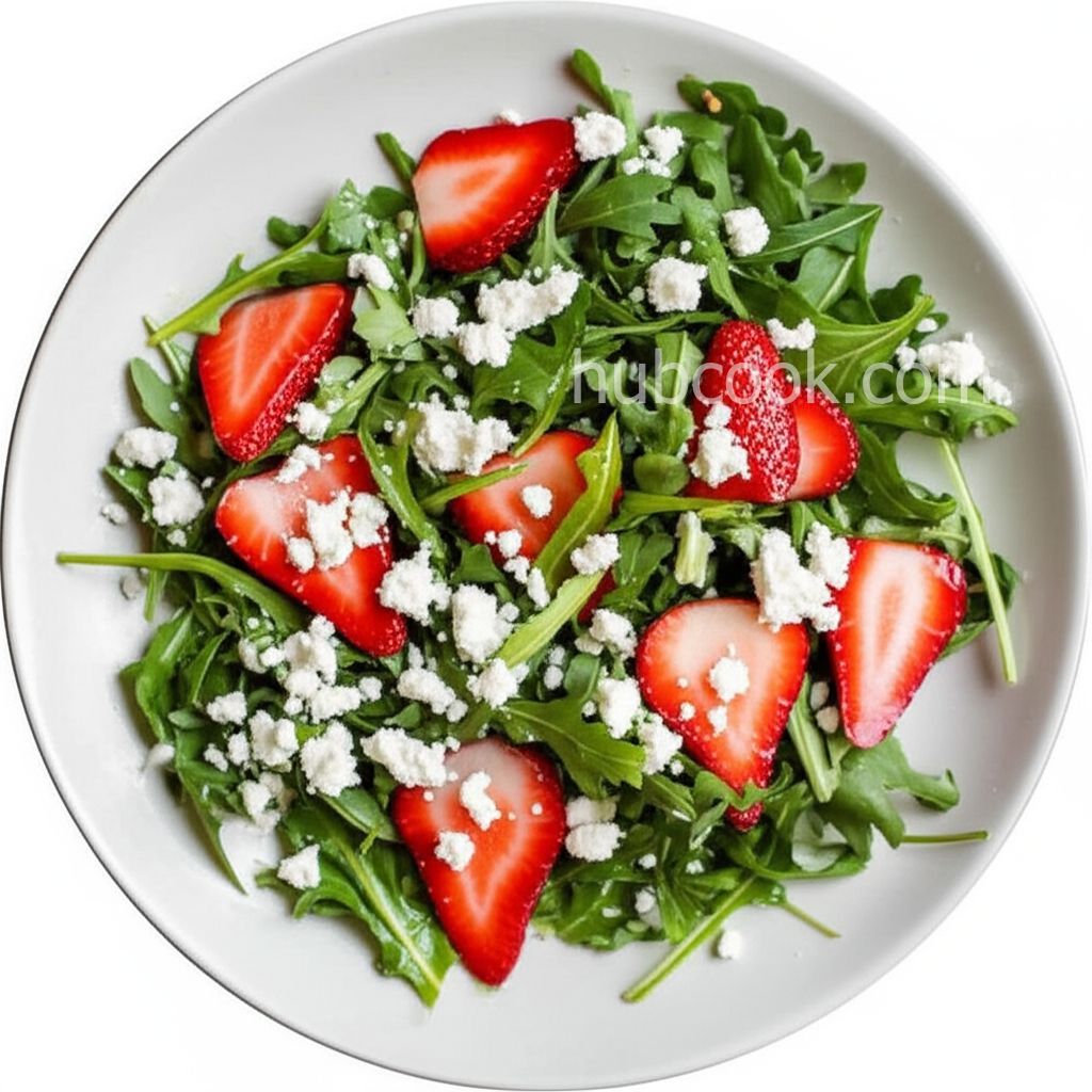 Arugula and Strawberry Salad with Feta Cheese
