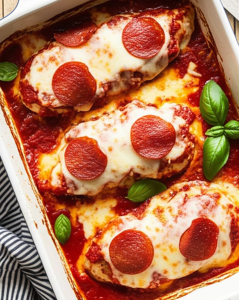 Baked Chicken Pepperoni