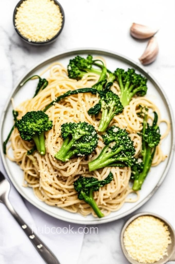 Broccoli Garlic Angel Hair Pasta