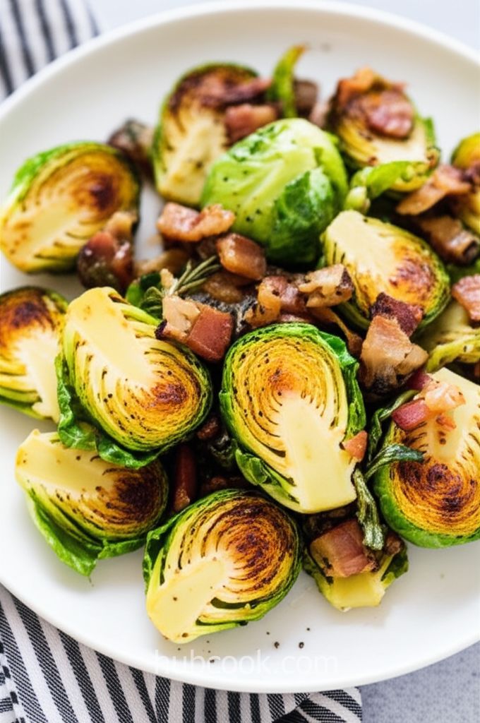 Brussels Sprouts in a Sherry Bacon Cream Sauce