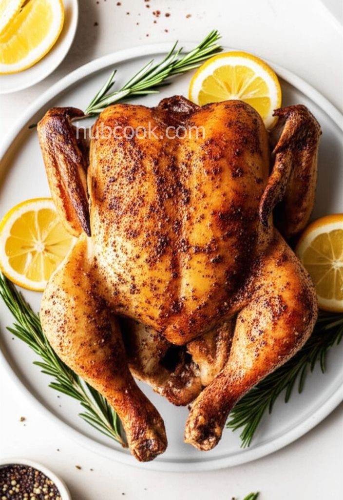 Butterflied Roast Chicken with Lemon and Rosemary