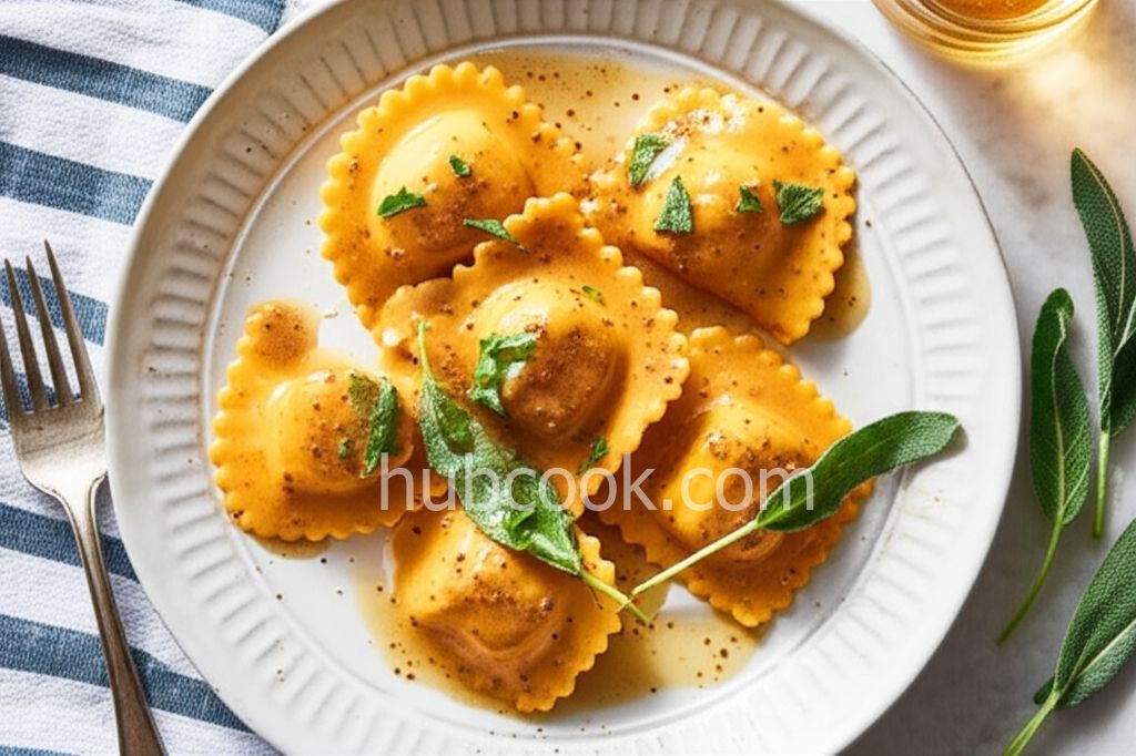 Butternut Squash Ravioli with Sage-Brown Butter Sauce