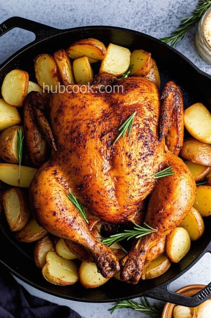 Cast Iron Roast Chicken and Potatoes