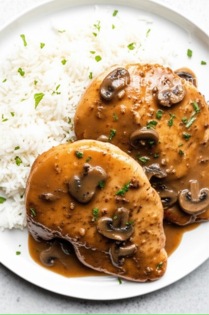 Chicken Marsala Over White Rice
