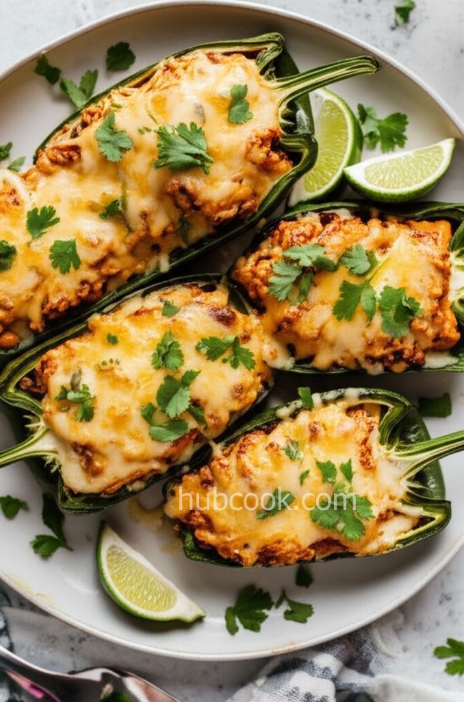 Chicken-Stuffed Poblano Peppers