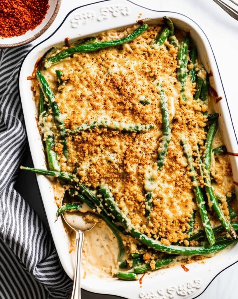 Classic Green Beans Au Gratin