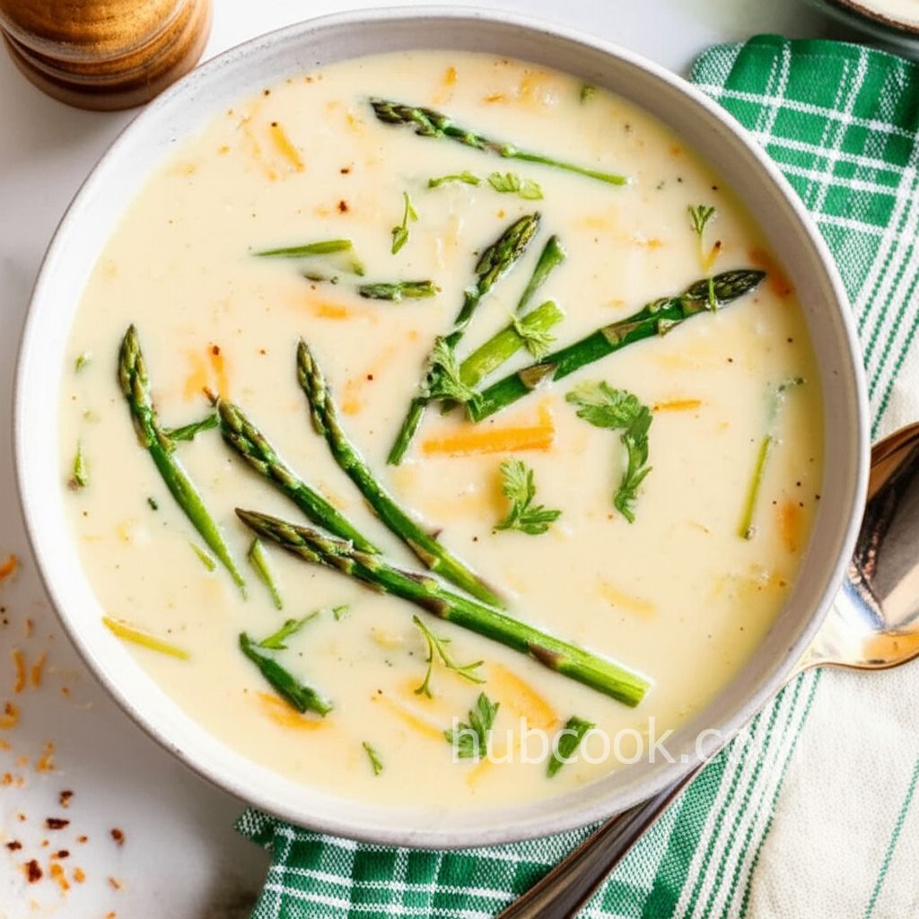 Cream of Asparagus and Mushroom Soup