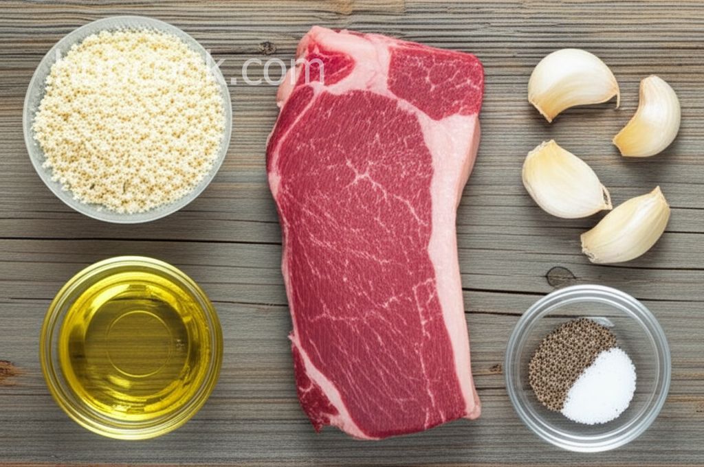 Crispy Garlic Crumb Steak