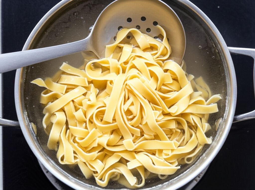 Egg Noodles with Spinach