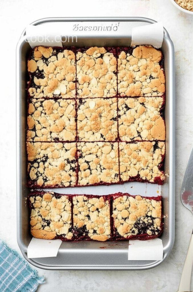 Fresh Blackberry Crumble Bars