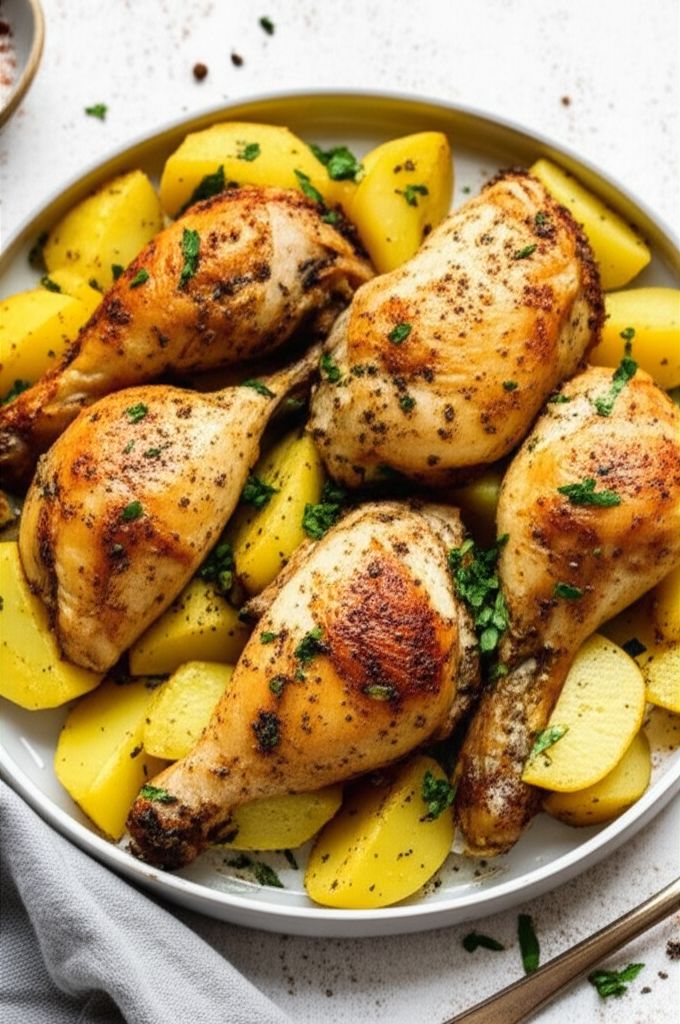 Lebanese Chicken and Potatoes