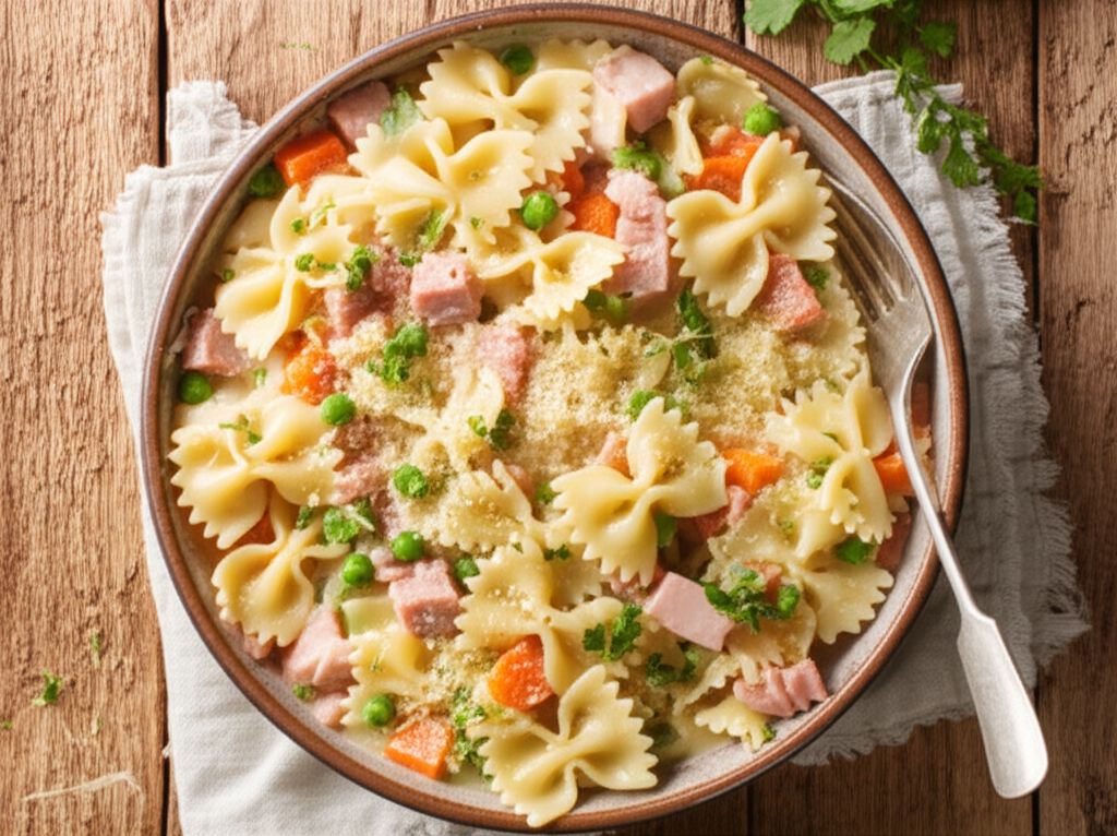 One-Pot Ham and Veggie Pasta