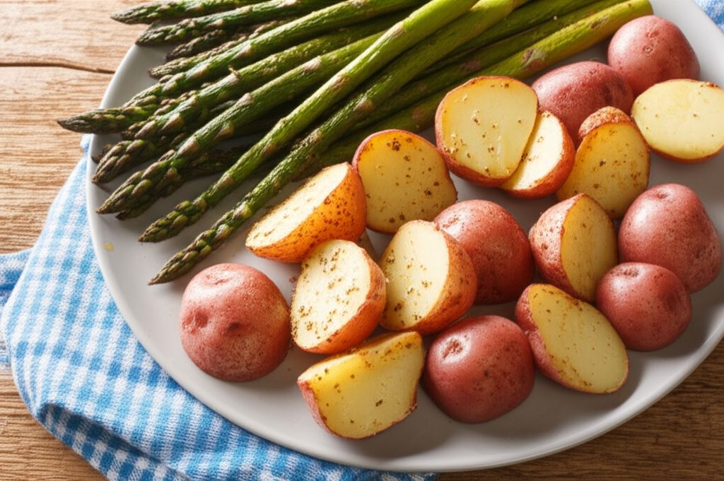 Oven Roasted Red Potatoes and Asparagus