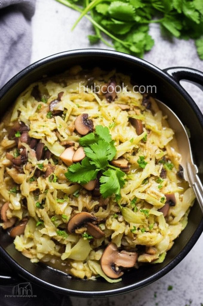 Savoy Cabbage and Mushrooms