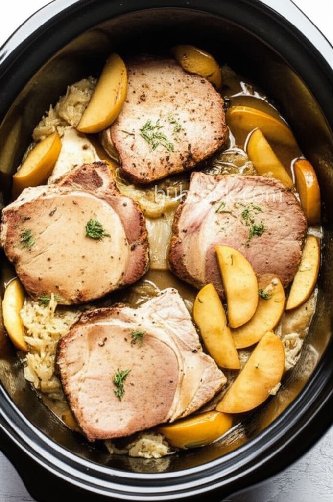 Slow Cooker Pork and Sauerkraut with Apples